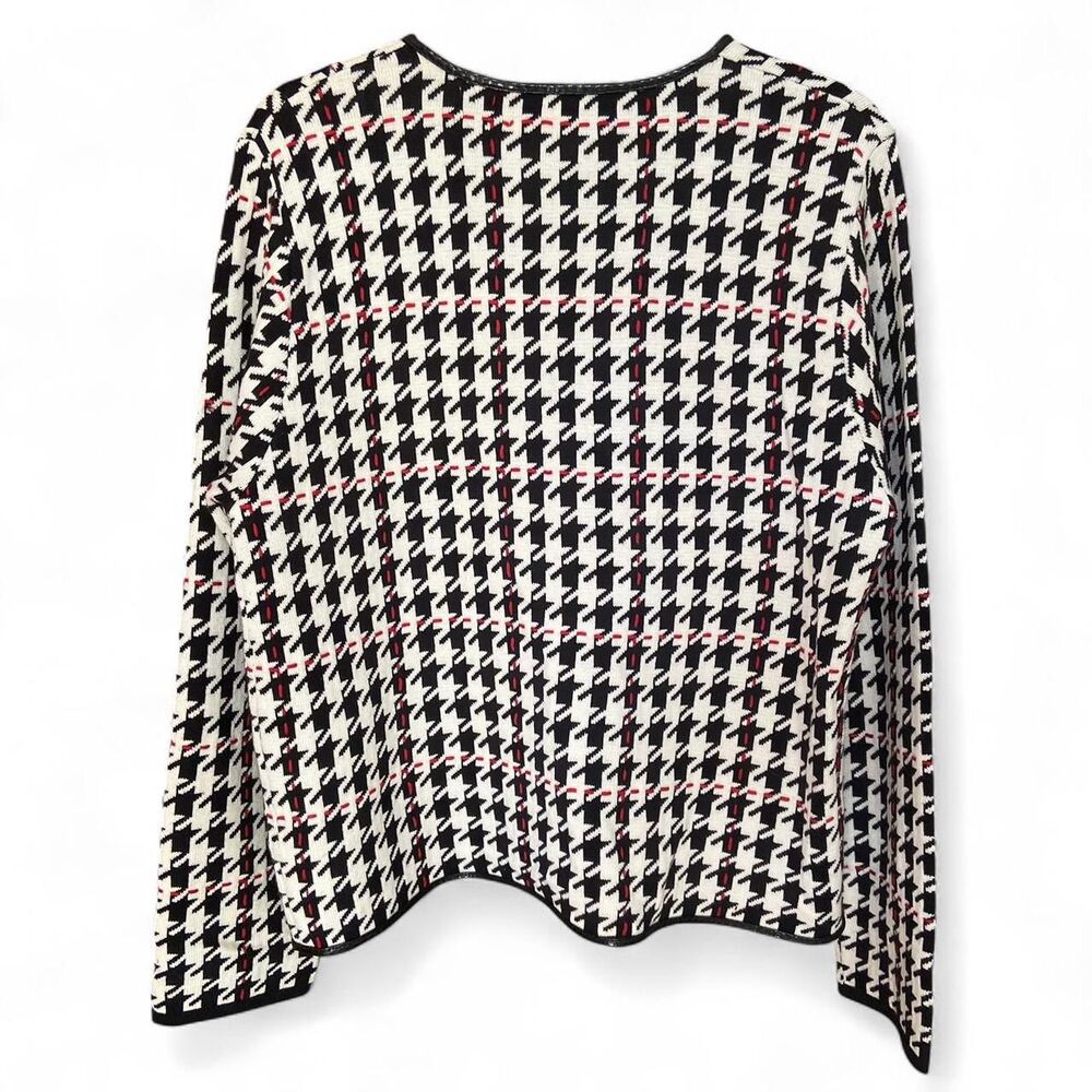 Marisa Christina black and white houndstooth jacket size L - Picture 2 of 7